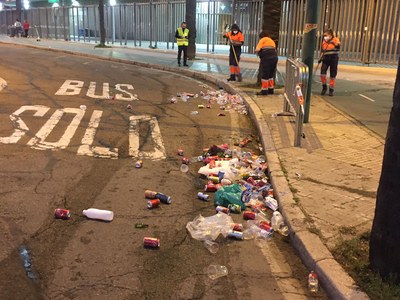 DISPOSITIVO DE LIMPIEZA CON MOTIVO DE LA FINAL DE COPA DEL REY