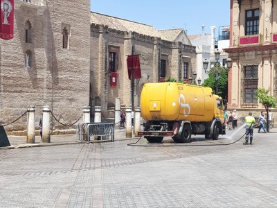 LIPASAM DESPLIEGA UN PLAN ESPECIAL DE LIMPIEZA CON MOTIVO DEL CORPUS CHRISTI