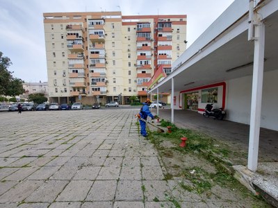 LIPASAM REFUERZA LOS SERVICIOS DE DESBROCE DE HIERBAS, EN TODOS LOS BARRIOS DE LA CIUDAD